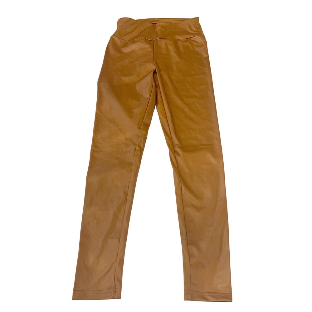 Shosho Womens High Waisted Leggings Burnt Orange R21L29 XS